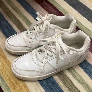 Nike White Low-Top Leather Sneakers